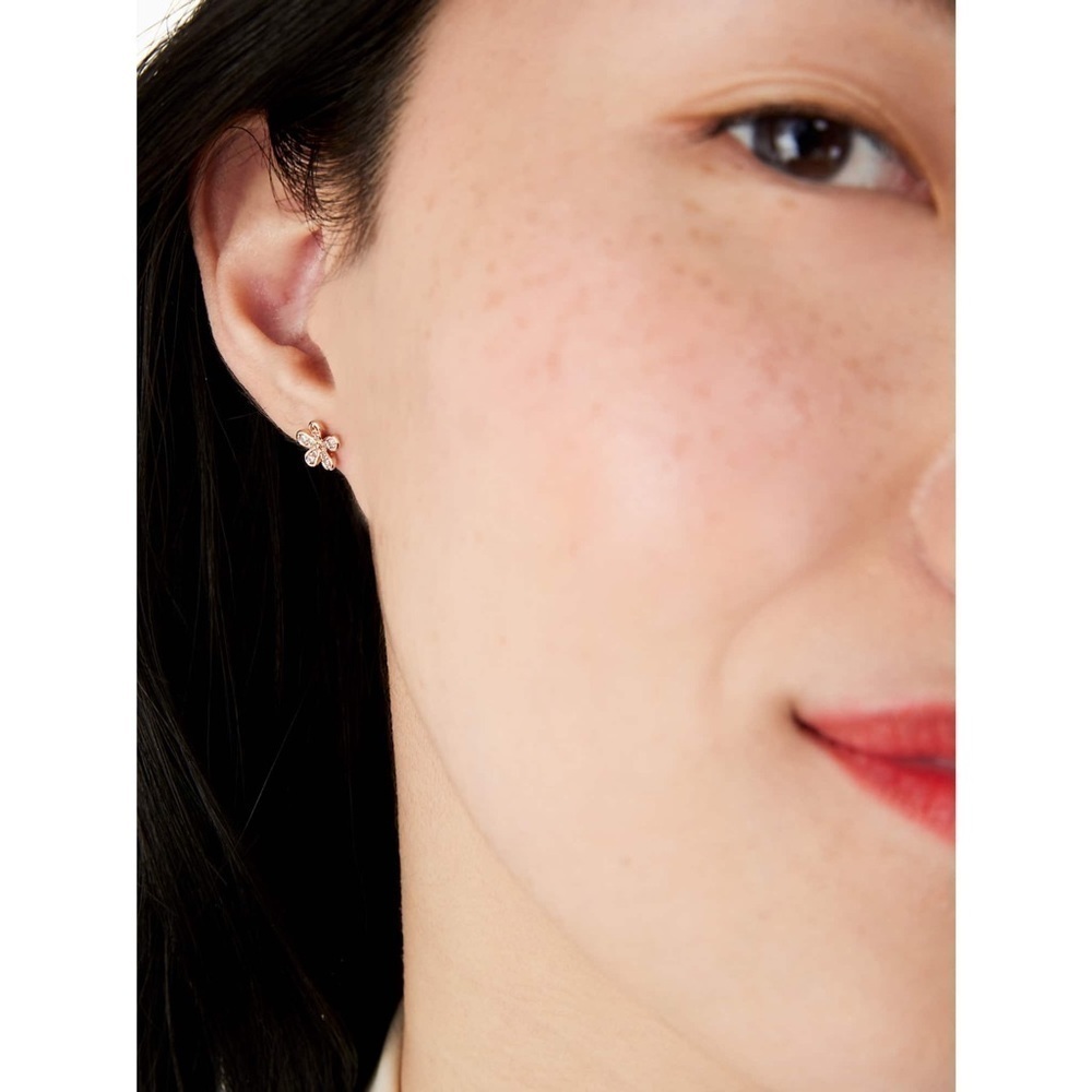 KATE SPADE • Rose Gold Gleaming Gardenia Flower Earrings - Picture 2 of 4